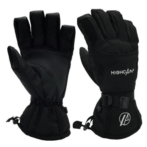 

highcamp 3m thinsulate insulation thermal windproof waterproof ski gloves, Blue;gray
