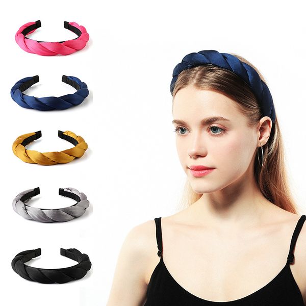 

hair accessories women's pure color knot headband simple fabric girls' phnom penh solid
