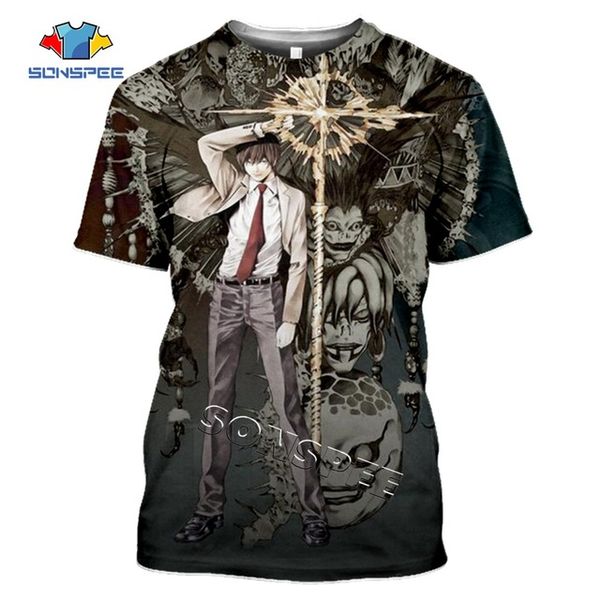 

3d horror anime death note angel and demon cross compression gym monster bible 3d print shirts funny aesthetic hippie men clothing