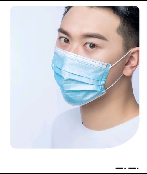 

Manufacturer wholesale disposable adult respirator three layers with melt blown cloth protective mask dust, fog and UV protection, male and