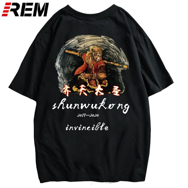 

rem tee myths and legends ancient history character hip hop tide brand street tide brand chinese style t shirt personality
