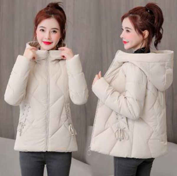 

wholesale fashion women's short winter parkas loose slim-fitting cotton-padded jacket student warm coat, Black