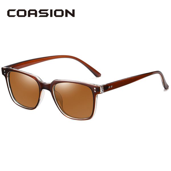 

sunglasses coasion brand design polarized men women glasses for driving retro square sun male zonnebril heren ca1620, White;black