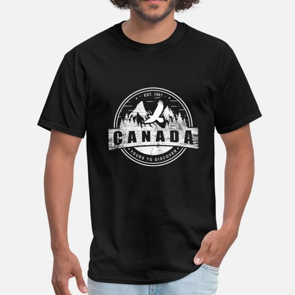 

discover canada mountains canada mountains t shirt men knitted cotton euro size s-3xl family crazy basic spring autumn normal shirt