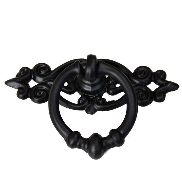

vintage black wardrobe cabinet door cupboard drawer pull ring handle knob
