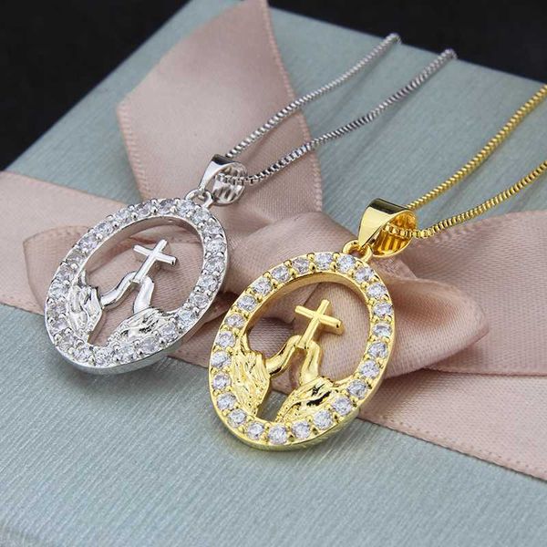 

sunsll gold/silver color copper necklace white cubic zirconia necklace oval pendant women fashion jewelry gift