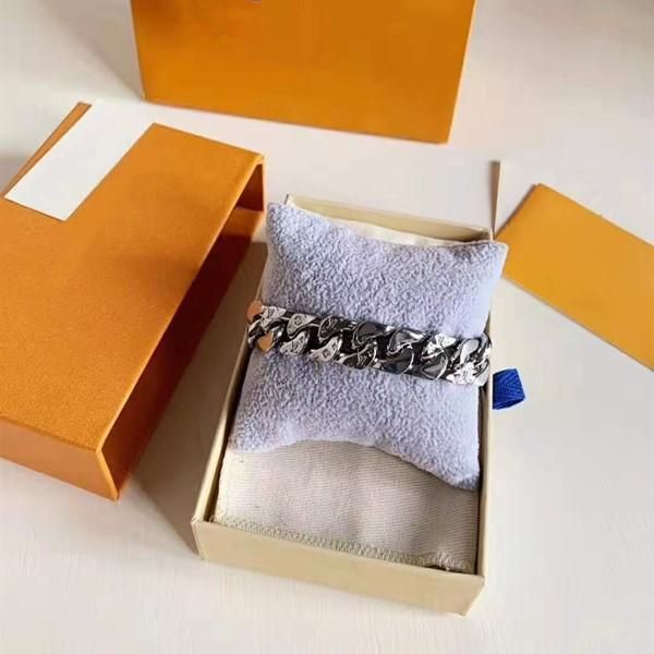 

european and american heavy industry fashion cuban designer bracelet luxury designer jewelry mens bracelets, Black