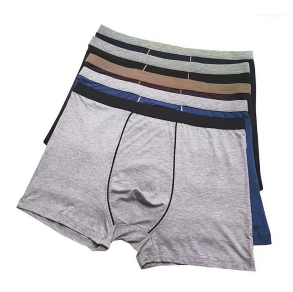 

modal mens boxers solid color loose breathable mens underpants plus size, Black;white