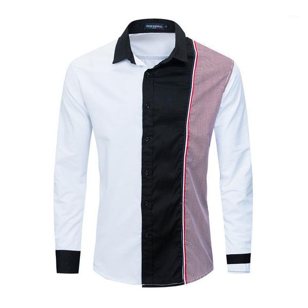 

collar mens short sleeve shirts fashion color block shirt male dual color mens dress shirts turn down, White;black