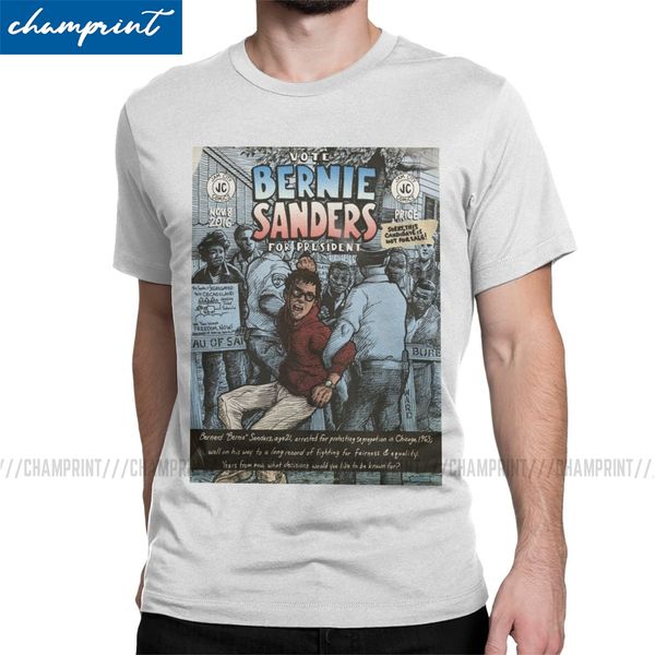 

vintage bernie sanders 1963 t-shirt men round collar t shirt 2020 president election politics tee shirt plus size clothes