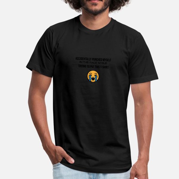 

accidentally punched myself t shirt men designer tee shirt round neck outfit anti-wrinkle casual summer natural shirt
