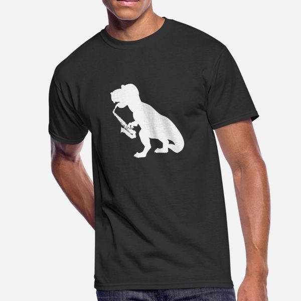 

dinosaur sax t shirt men interesting tee shirt s-xxxl family interesting humor spring autumn standard shirt