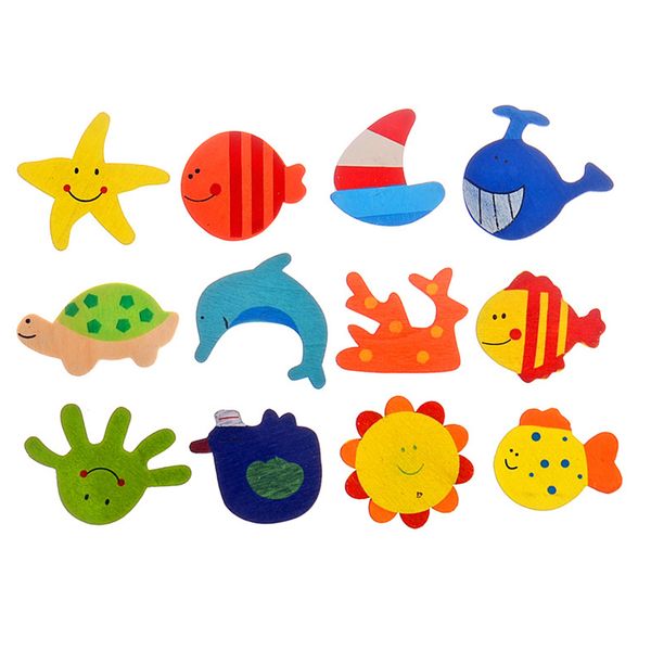 

12pc/set useful colorful cartoon animal fridge paste magnet kid educational toy