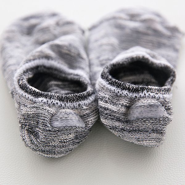 

men mix color summer low cut men breathable invisible cotton boat socks, Black