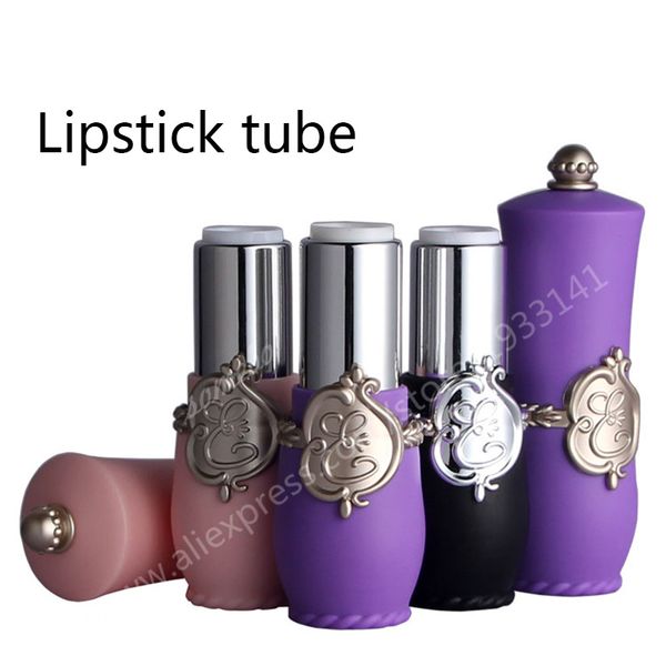 

1pcs lipstick tube, korean aesthetic court style, pink black high-grade texture of the empty lipstick tube 12.1 caliber