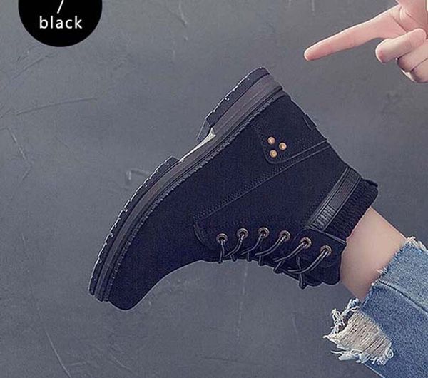 

fashion leather star women shoes woman leather short autumn winter ankle fashion brand women boots 05 px38, Black