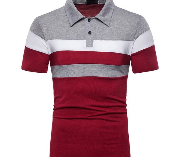 

mens polo shirt summer fashion short sleeve shirt pathwork casual sport blouse breathable material stitching polo shirt ing, White;black