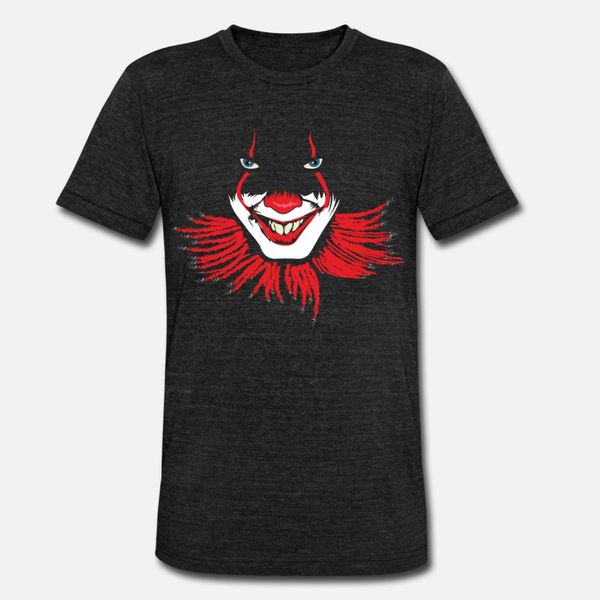 

evil clown halloween scary red clowns t shirt men custom cotton o-neck unique graphic new style spring autumn leisure shirt