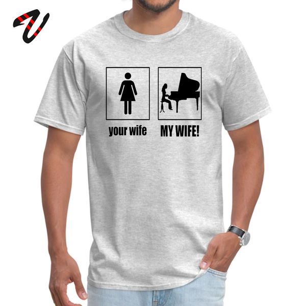 

fun t-shirt new arrival men tshirt your wife my wife contrast piano comics t shirts oversize grey tee custom company clothes