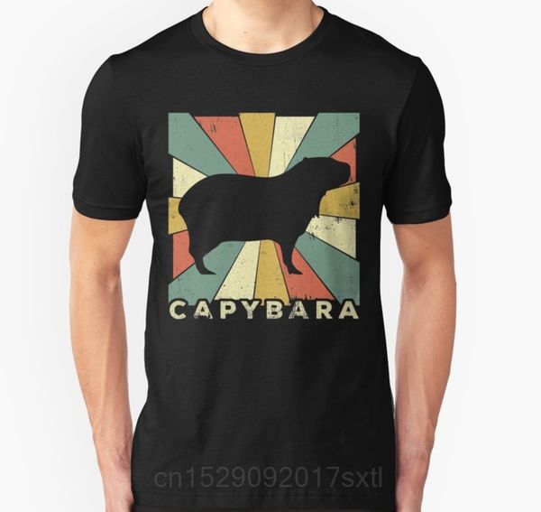 

men short sleeve tshirt classic capybara lover vintage retro animal t shirt women t-shirt