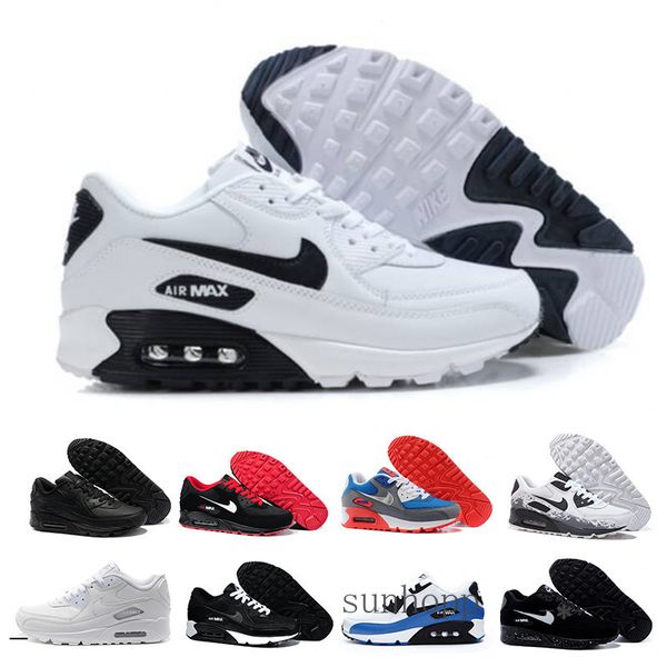 

2018 cushion 90 casual shoes men 90 new casual sports shoe size 36-45 ffh58, Black