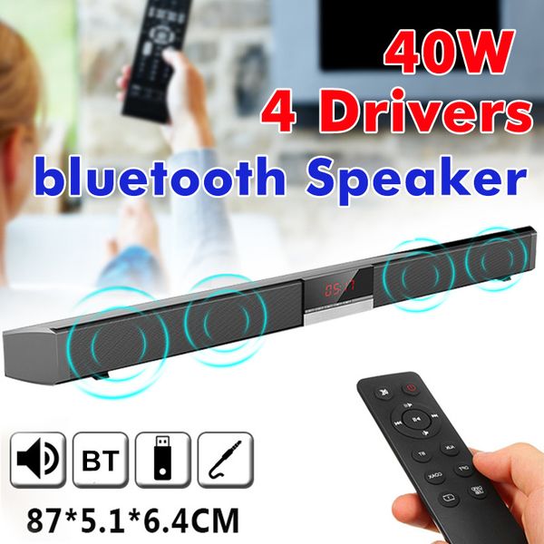 

soundbar 40w wireless bluetooth speaker 3d surround sound effect stereo home theater tv remote control subwoofer