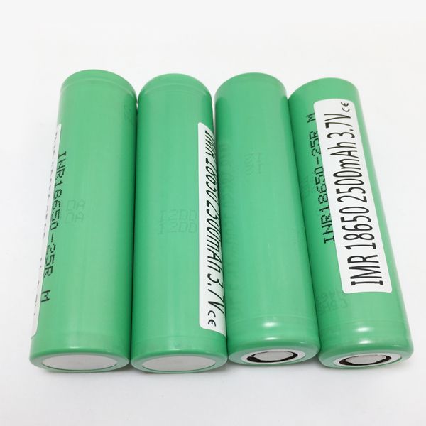 

аутентичный samsung 25r 2500mah 18650 - 20a разряд высокого drain литиевых батарей на склад - tax free shipping