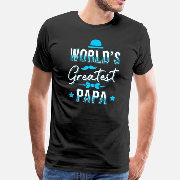 

worlds greatest papa t shirt men print cotton euro size s-3xl basic solid loose comical summer style trend shirt