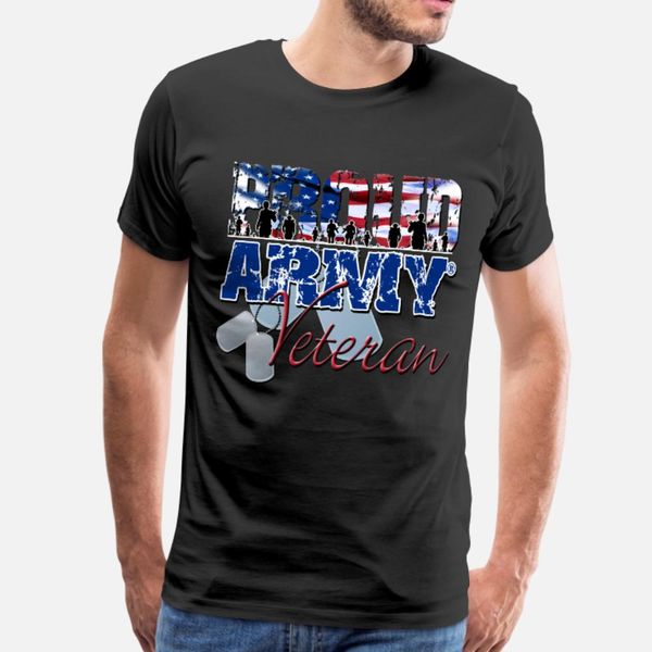 

proud army veteran t shirt men printing tee shirt round neck fit loose humor summer style trend shirt
