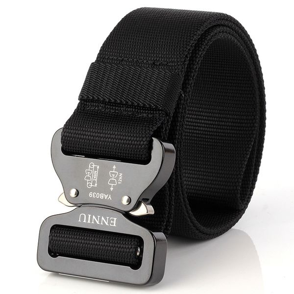 

tactical belt male multifunctional fan canvas outdoor belt camouflage special forces training nylon style, Black;brown