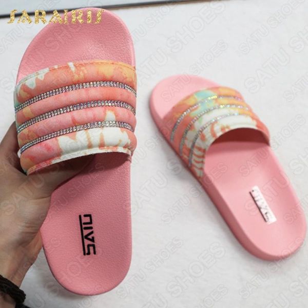 

sarairis 2020 dropship fashion leisure comfy flat women shoes slippers summer slides, Black