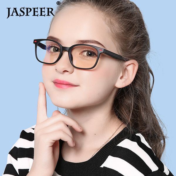 

jaspeer прямоугольник дети компьютер стекла дети синий свет блокировка очки для мальчиков девочки очки ретро tr90 light рамка, White;black