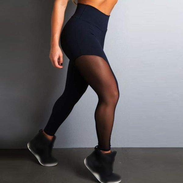 

women's yoga pants summer clothes black stretch leggings yoga pants mesh sports fitness running gym trousers new lady push up, White;red