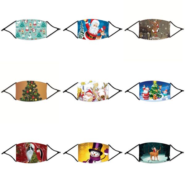 

2 in 1 face shield christmas mask with valve anti dust face christmas masks full face protection anti fog washable reusable mouth er#89533, Black