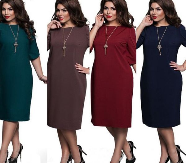 

5xl 6xl large size 2020 blue red green straight dresses plus size women clothing vestidos summer dress big size printed dress, Black;gray