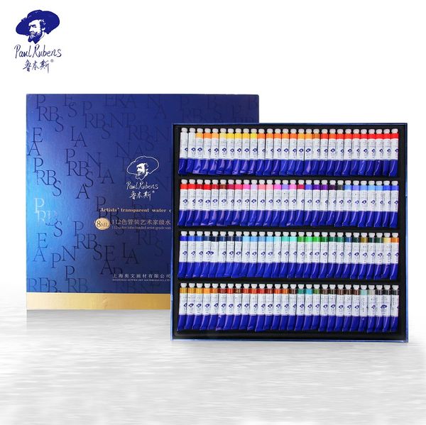 

official rubens professional 112 color pigment watercolor 8ml tube set for artist