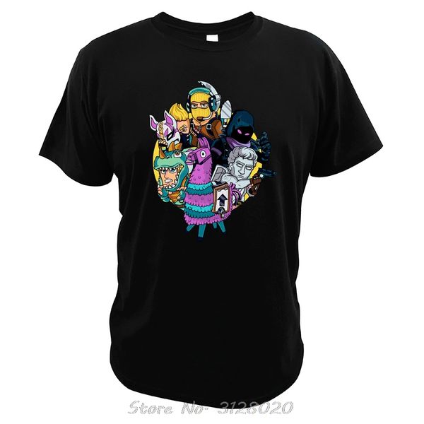 

battle squad t-shirt david shooting game funny design cartoon character combination print men cotton tee