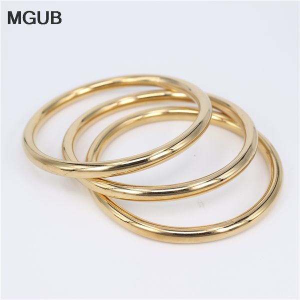 

Wholesale Gold color 7mm wide 70cm diameter stainless steel 7pieces/set combination simple Bangles women jewelry LH805