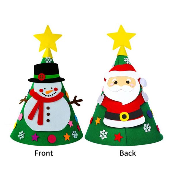 

felt christmas tree christmas party decoration handmade children gift stereo decorative tree (assorted color