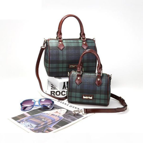 

women's handbag fashion business diagonal package coated canvas oxidized leather strap zipper layer lining fast shippi