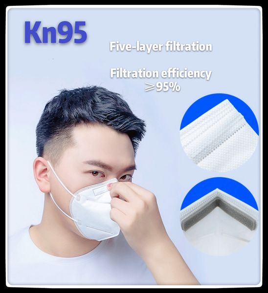 

DHL free shipping KN95 disposable mask with national standard certified Kn95 respirator five-layer dust and haze PM2.5 non-woven disposable