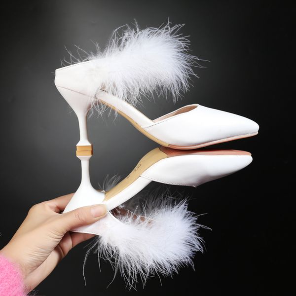 

instagram's new 7.5cm high heels for women with pointed and suede, Black