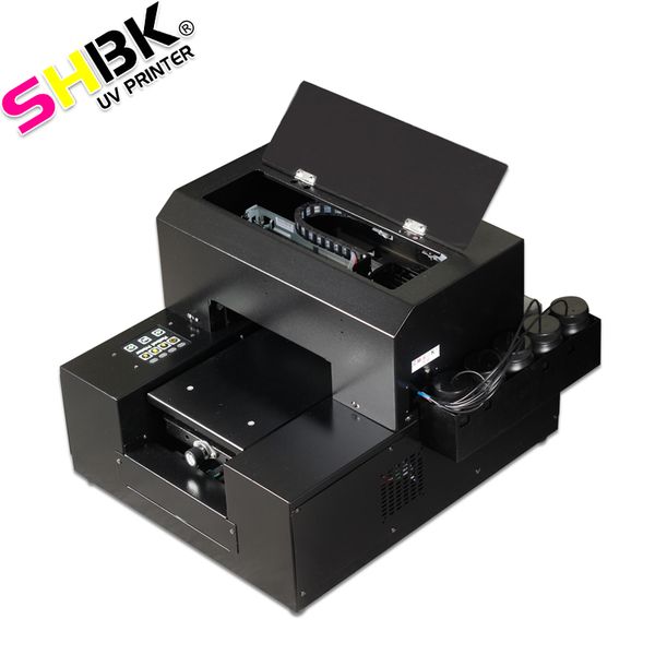 

shbk. small uv printer a4 size uv flatbed printer for phone case, lighter, tpu, pvc, metal, wood, logo printer. the cheap