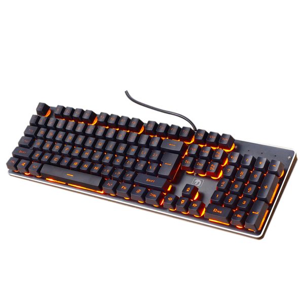 

gaming keyboard mechanical imitation keyboard gaming rgb with backlit ergonomic 104 keycaps for pc black(squar