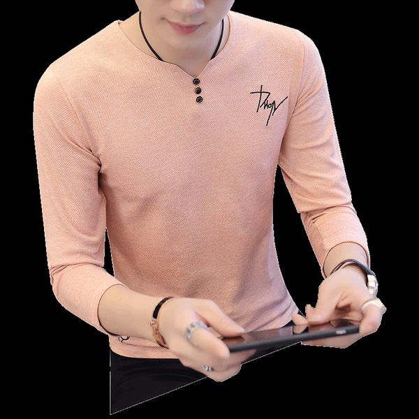 

long-sleeved men's t-shirt in autumn kg-41, White;black