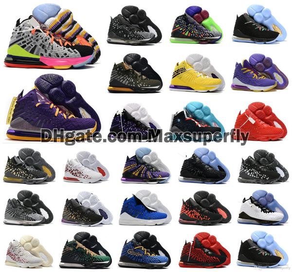 

2020 shoes lb xvii 17 james basketball shoes mens women athletic wolf grey 17s air boys sports sneaker us7-12, Black