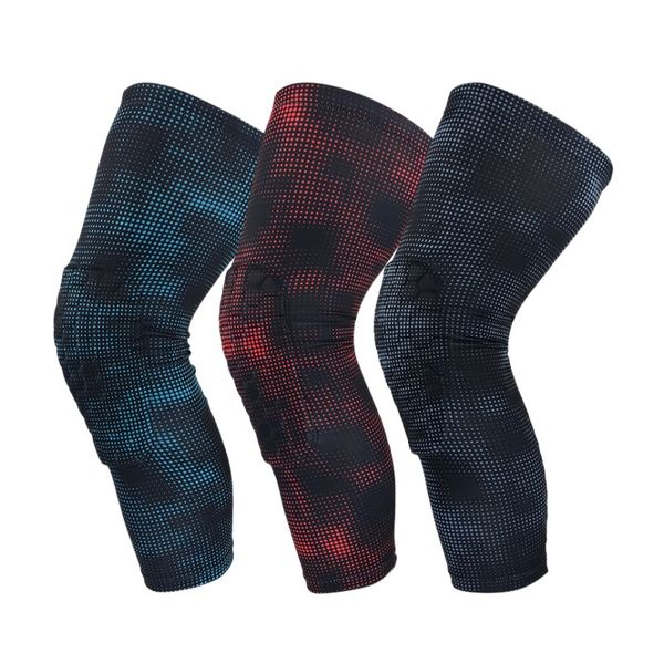 

1pc knee support pad sleeve polyester spandex breathable anti bump outdoor fitness basketball sportswear leg protector, Black;gray