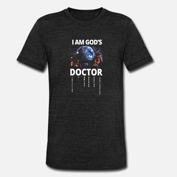 

i am god's doctor t shirt men print short sleeve o-neck kawaii crazy breathable summer pictures shirt, White;black