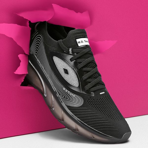 

2020 new breathable running shoes for men non-slip sport shoes mens light lace-up cushioning ourdoor walking sneakers size 39-46