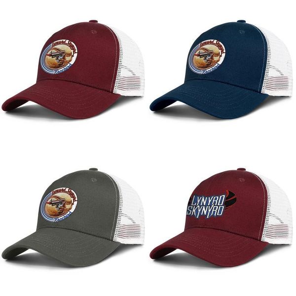 

lynyrd skynyrd baseball logo adjustable trucker cap fashion baseball hat vintage dad ball caps for men women blue, Blue;gray